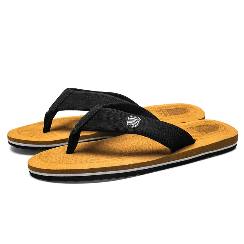 Custom logo Open Toe Sandals Comfortable outdoor Casual Non-slip rubber eva flip-flops slippers For male