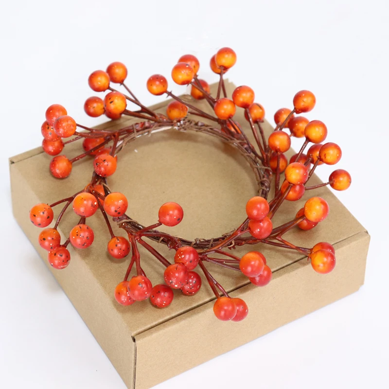 Thanksgiving maple leaf orange berries Nordic Style Ins Simulation Crafts Plant For Home Decoration
