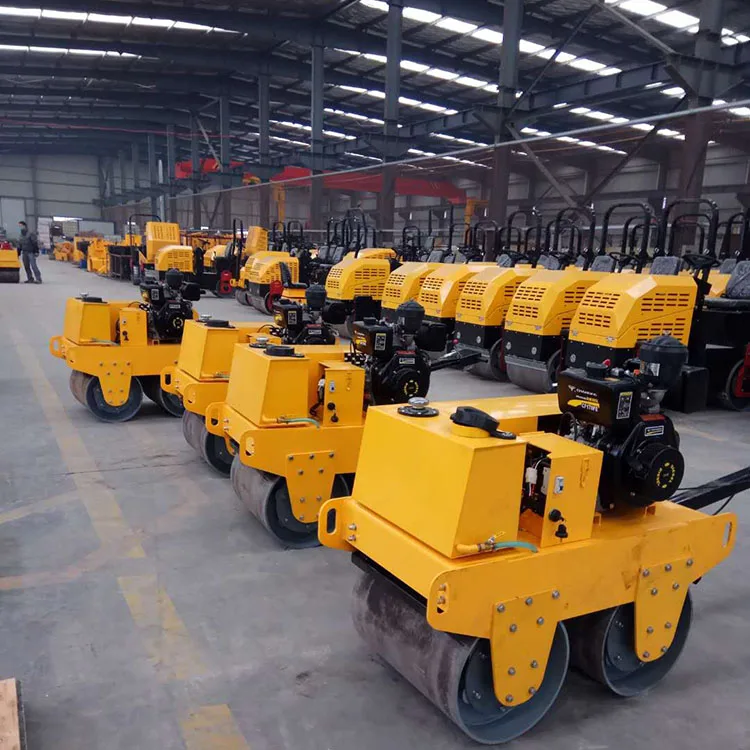 Fully hydraulic road roller asphalt concrete gravel pavement compaction single and double steel hand held small roller