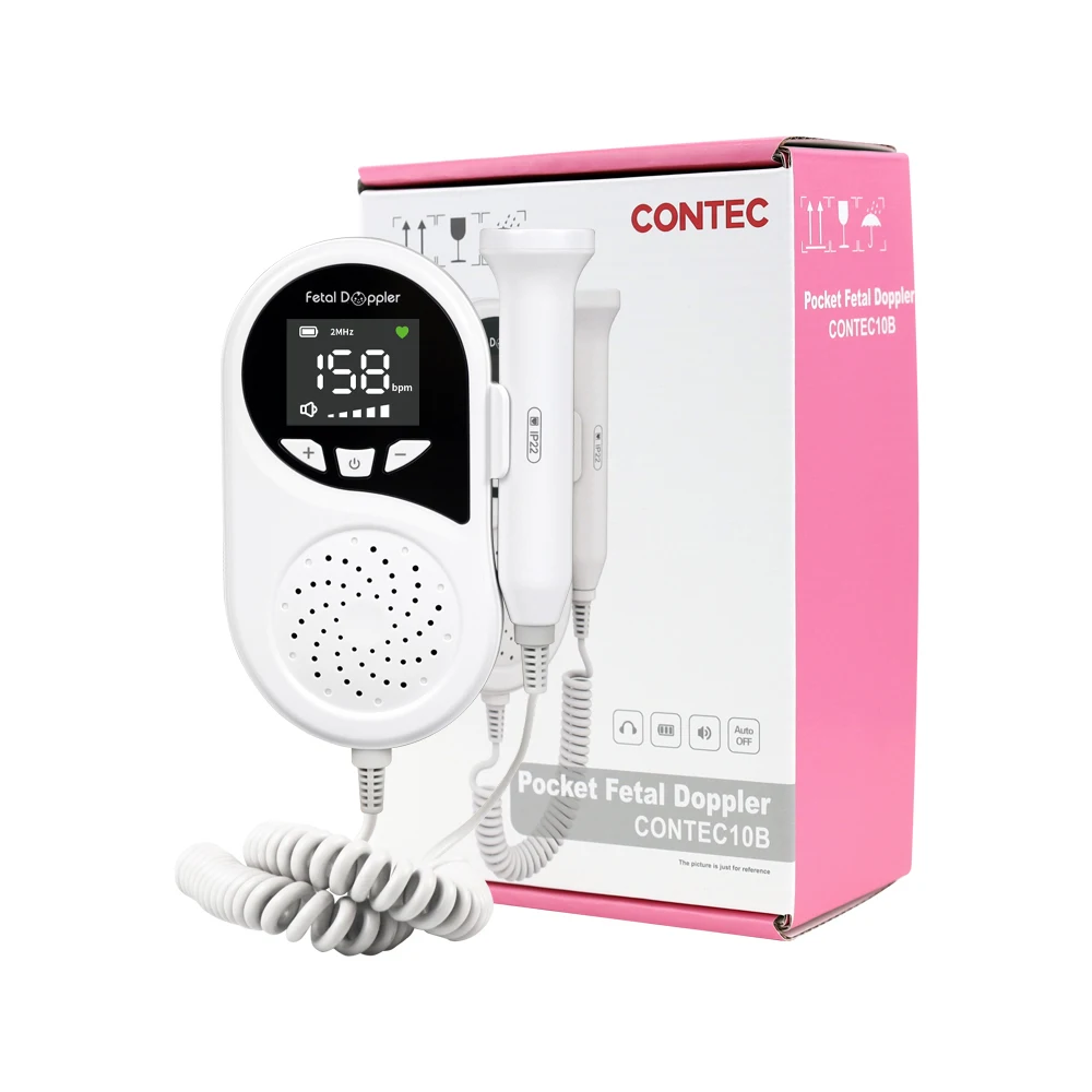 CONTEC10B Medical Pocket Baby Fetal Heartbeat Portable Ultrasound Doppler