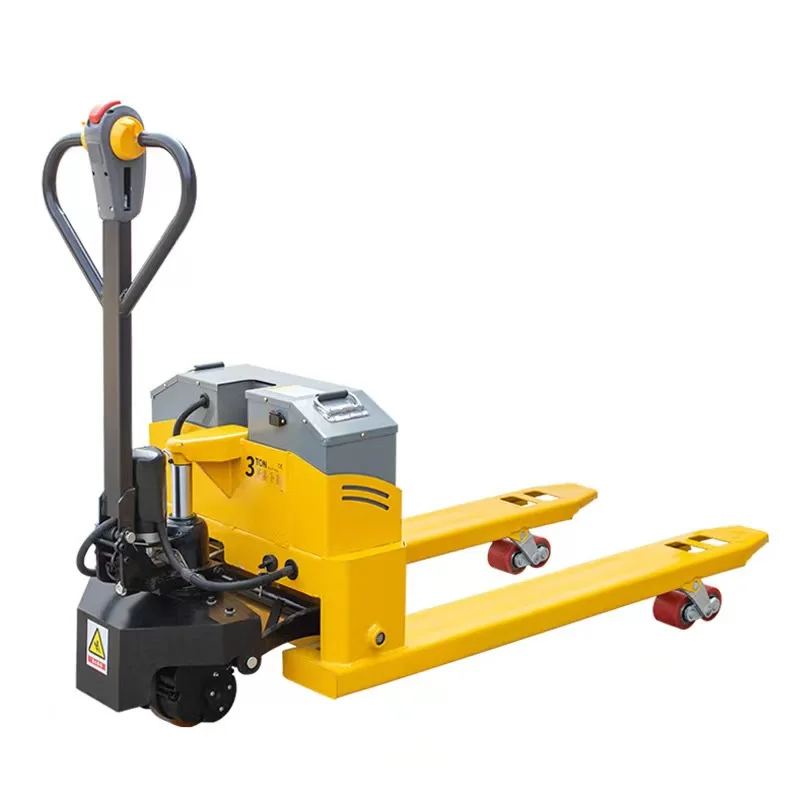 CE 1-3 Ton Hydraulic Manual Forklift Hand Lifter Handing Semi Electric Pallet Truck