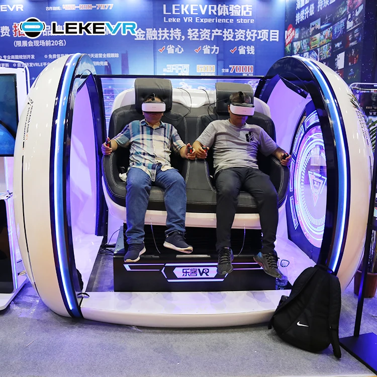 LEKE Double Seat VR Cinema 9D Virtual Reality Simulator 9D VR Chair For Franchise Business