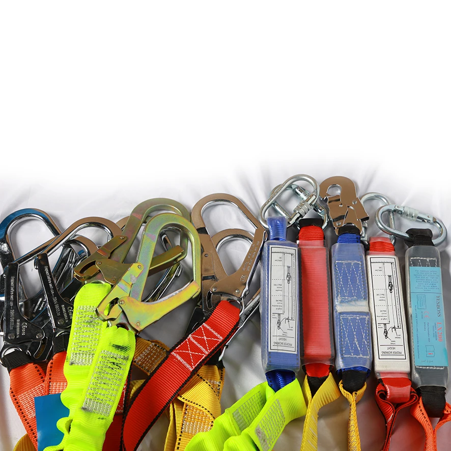 Factory Manufacture Double Hooks Climbing Harness Safety Seat Belt Webbing