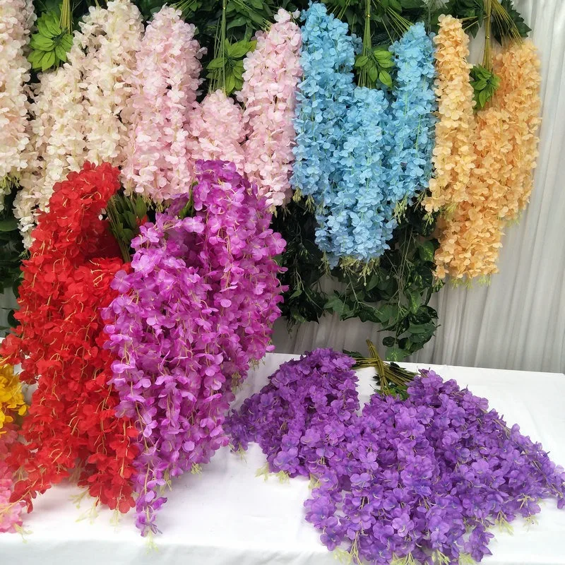 Hot Sale Artificial Flowers Rattan flower real touch Bouquet Silk Floral Arrangements Faux Orchids Plant For Wedding Party