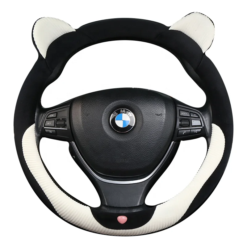 Car interior accessories manufactory direct deal wholesale universal cute plush car steering wheel cover for women