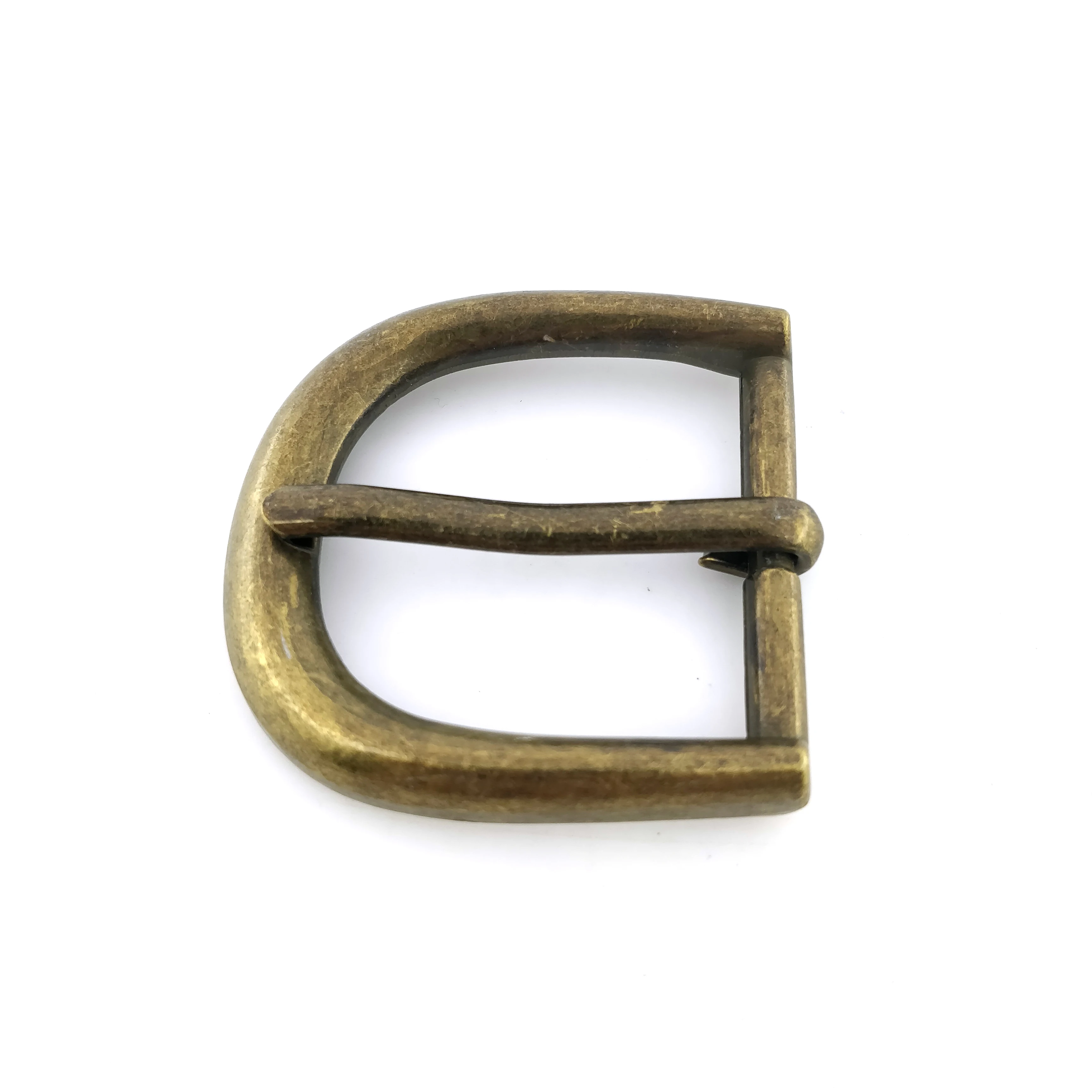 Customized single pin antique brass belt bucle 35mm square shape men antique bronze alloy pin metal buckle