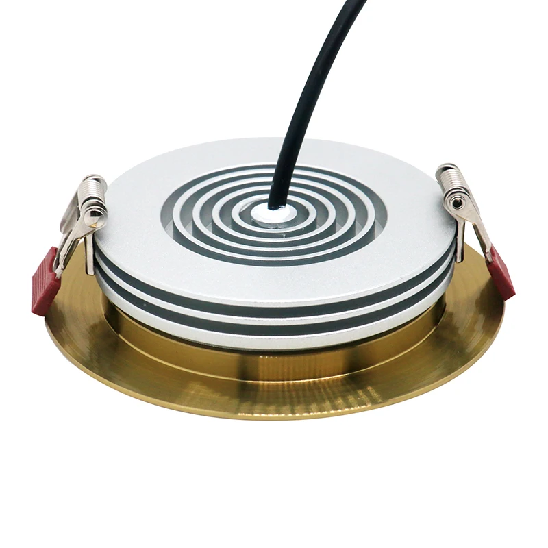 IP67 Waterproof Recessed Golden Housing Led Ceiling Light for Boat Yacht RV Bathroom Kitchen Sauna Room