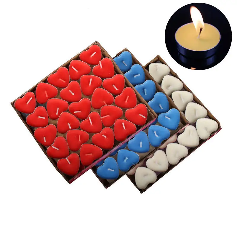 Tealight heart shape candle romantic birthday smokeless candles aromatherapy tealight