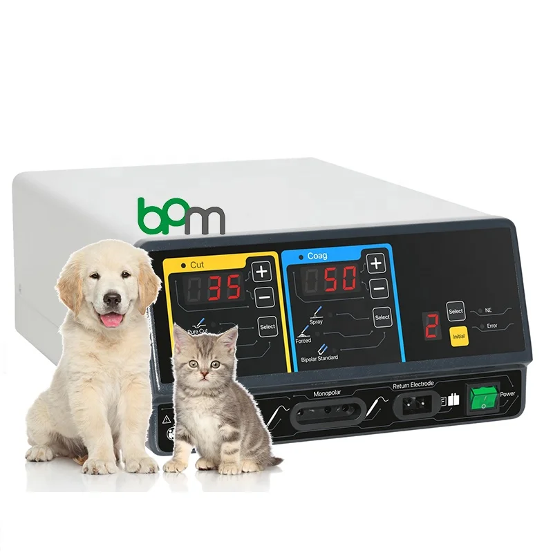 BPM-ES106 высокая частота 100 Вт ПЭТ портативная двухполярная ветеринарный электрохирургический блок