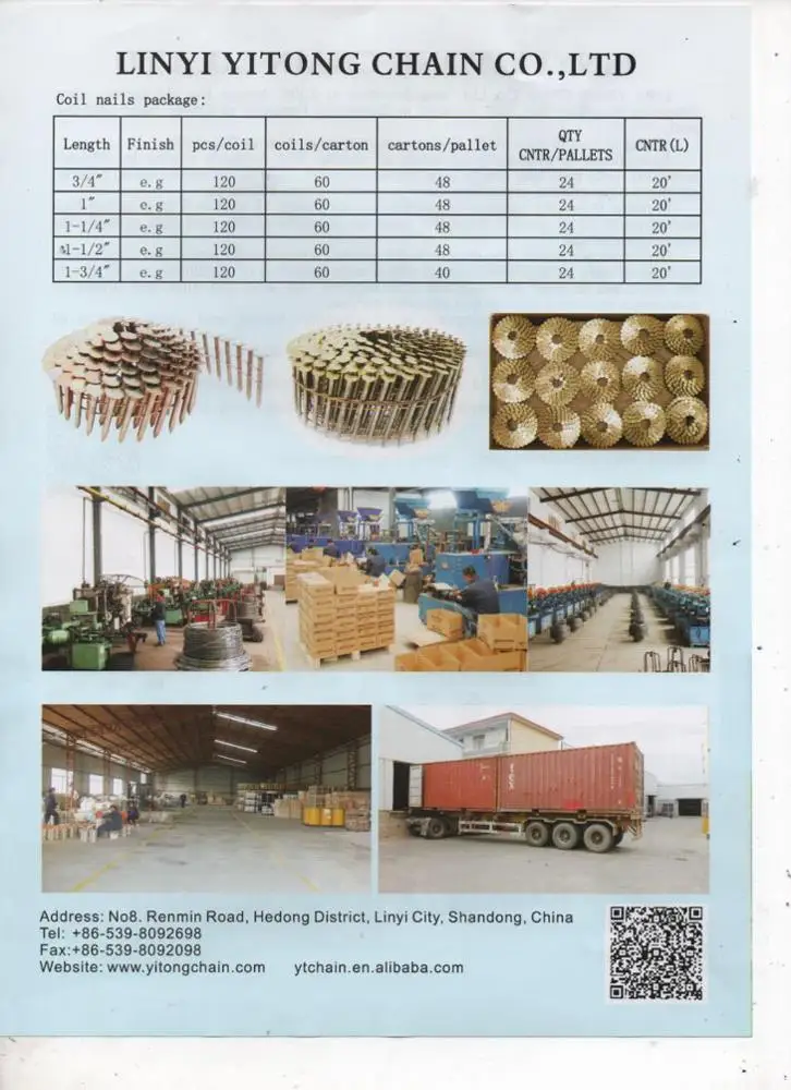 Galvanized Coil roofing nails Canada USA market