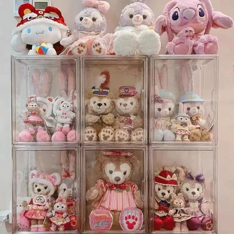 Dustproof protection Display Box for Figures Collectibles Plastic Storage Containers With Magnetic Door