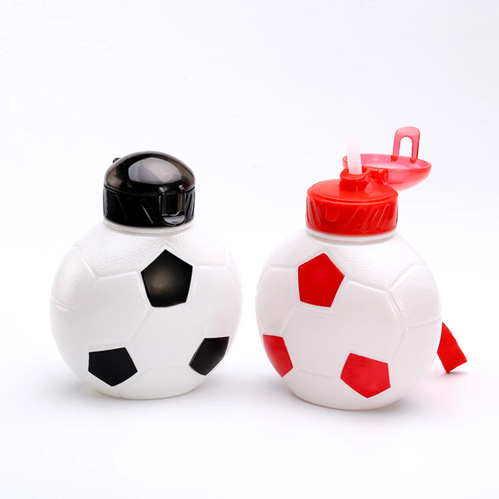 Football shaped 650ml children plastic sport drinking water bottle basket ball designed bottle