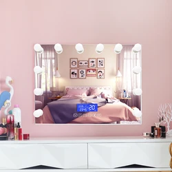 Professional Custom Wall Mount Make Up Led Light Vanity Makeup Mirror with Bulb