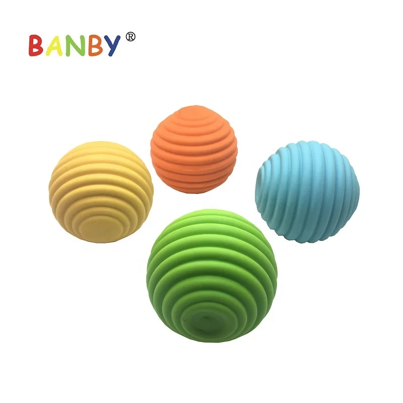 Sensory Stimulation Textured Massage Ball Soft natural rubber baby teethers teething products