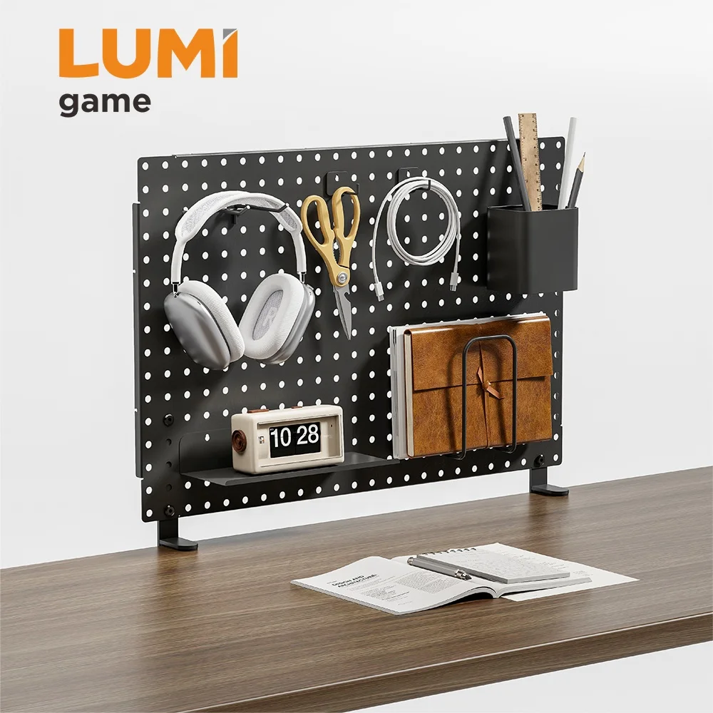 CSPB-002 Clamp On Desk Large Pegboard Organizer Desktop Peg Board Manage Storage Organization