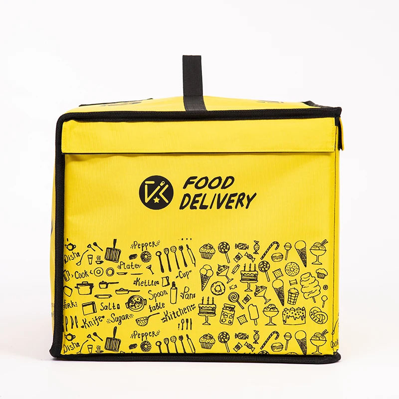 Tarpaulin Aluminum Grocery Cool Carry Food Delivery Bags Reusable Thermal Insulated Cooler Bag
