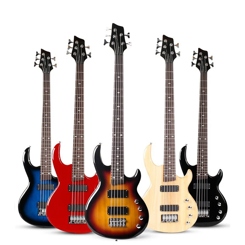 GM016 High Quality Electric Bass Playing Type Basswood  5 String Electric Bass Guitar