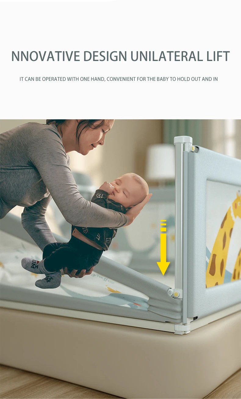 High Quality Customizable Baby Guardrail Fall Season Metal Bed Rail for Kids Direct Factory Sales