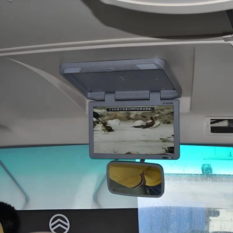Bus Coach Manual Roof Monitor 18.5inch Multimedia 2 Video Input Entertainment Player Universal Ceiling Mounted LCD TV