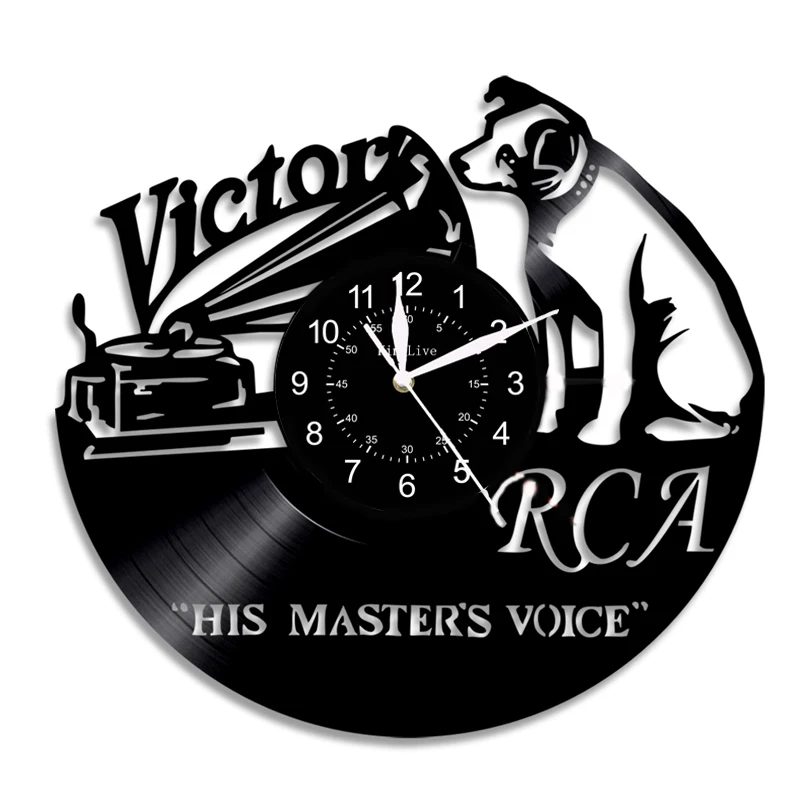 Reloj de Pared con Registro Vinilo Perro животных Decorativo