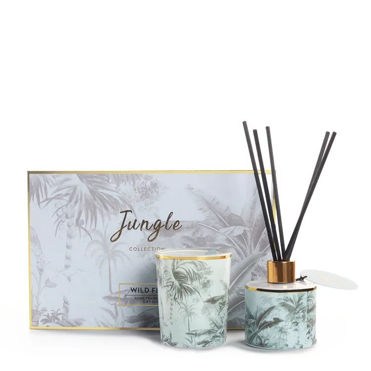 Wholesale Christmas Modern Party Decoration Scented Candle and Reed Diffuser Gift Set