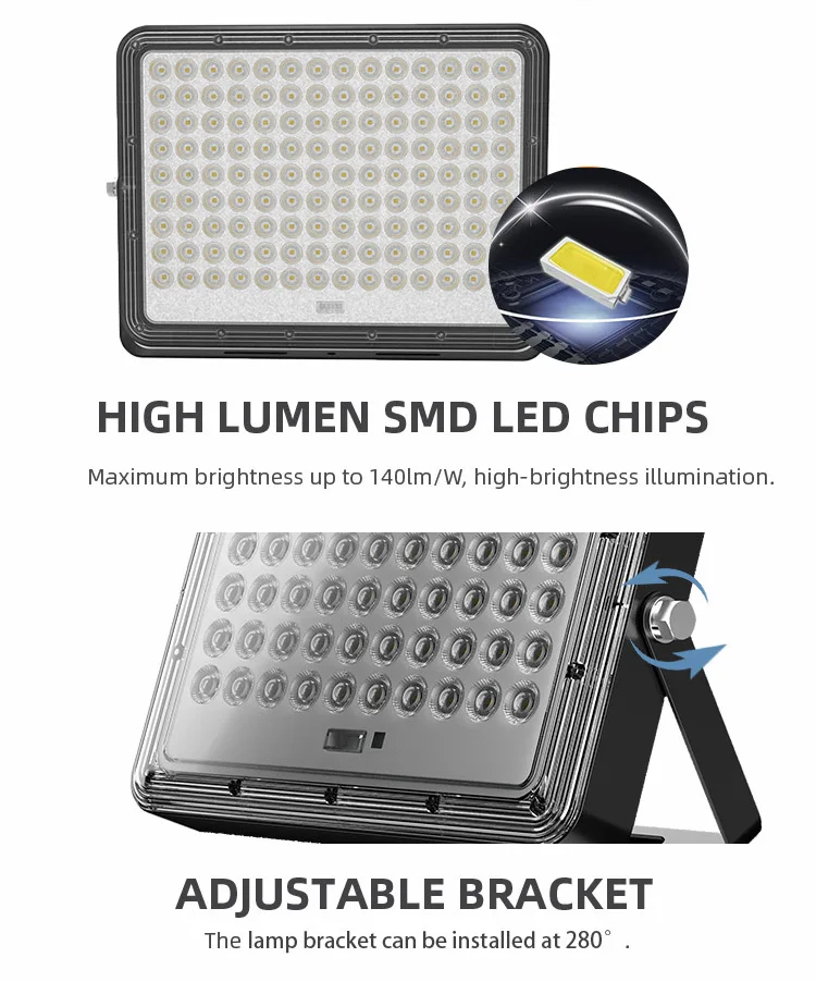 Motion sensor Garden 300w 400w 500w 1000w led solar outdoor flood lights