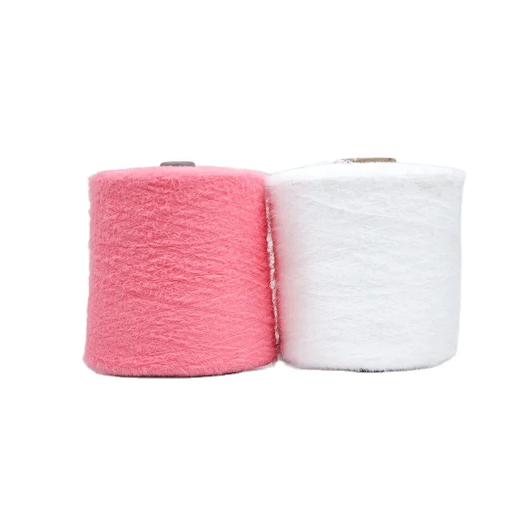 Kingeagle Soft Polyester 1.3cm Mink Feather Hairy Yarn Fancy Yarn for sweater