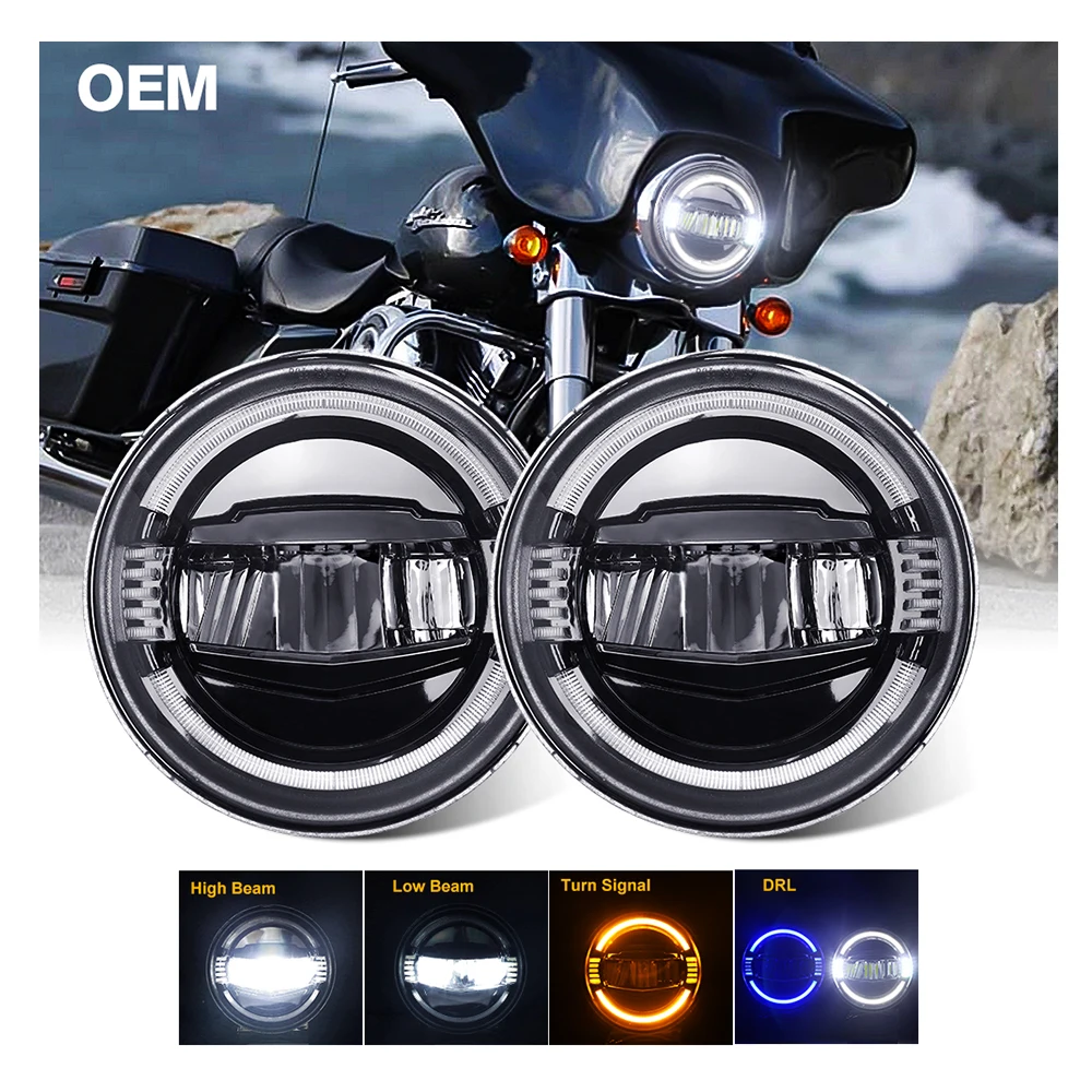 Best Price LOYO 7 Inch Led Auto Headlight Pelips Led Driving Light Projector Lamp Halo For Harley Davidson