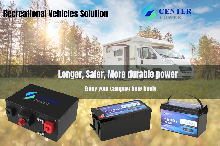 Lighter Smaller 5X Longer Service Life Recreational Vehicles 12V 300Ah Caravan Lithium Battery
