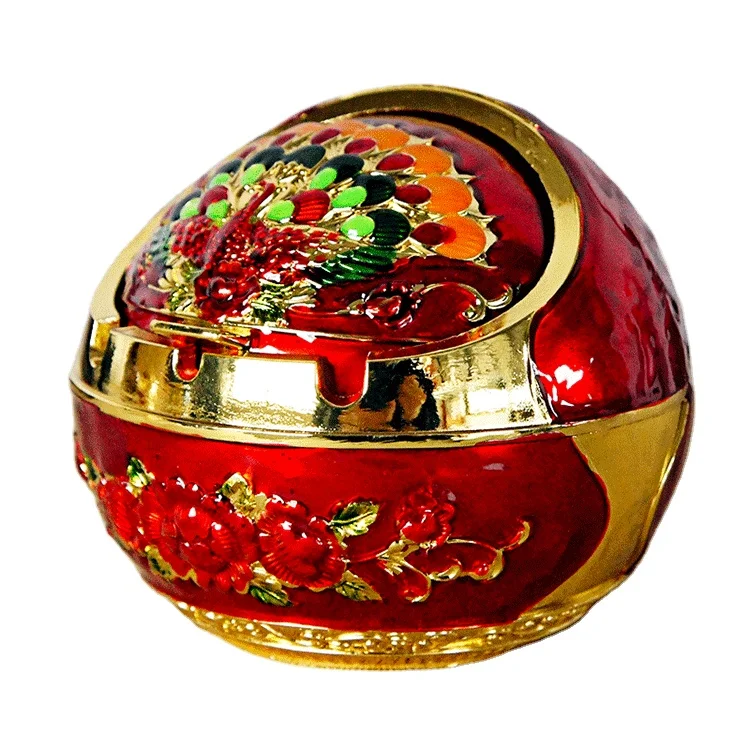 Nordic Living Room Decoration Round Ashtray Creative Home Office Metal Unique Ashtray