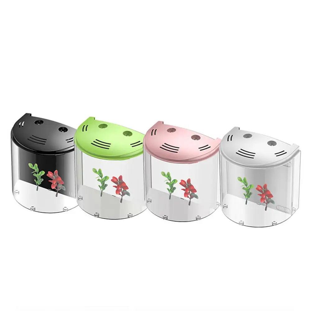 Sunsun Hot Sale Clear Acrylic Round Sunsun Aquarium Tank Mini Portable Small Turtle Fish Tank Table Aquarium