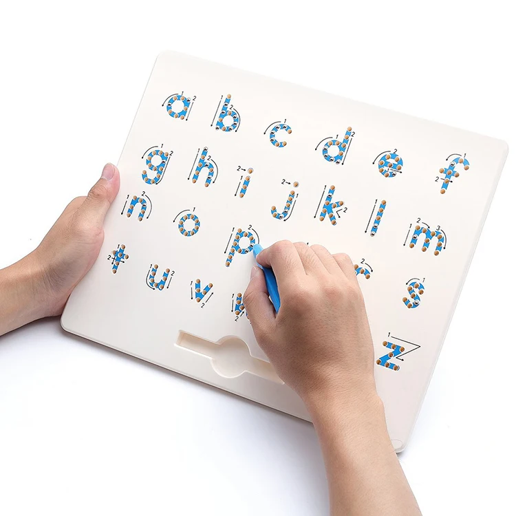 26 ABC Plastic Letter Writing Board for Kids Erasable Magnetic Drawing Board Magpad