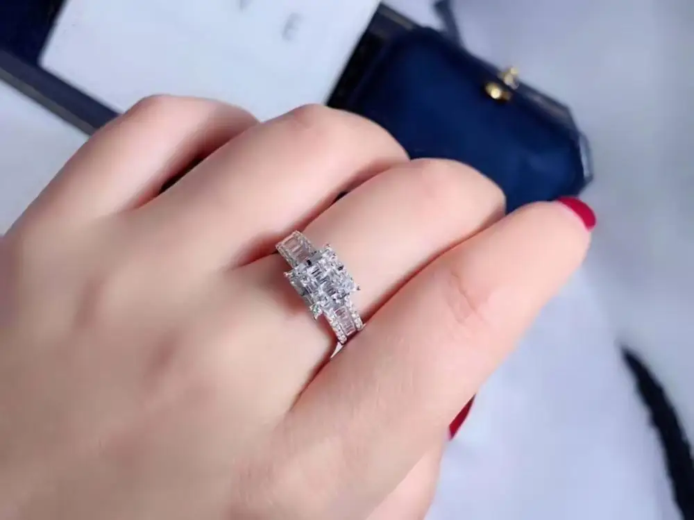 Wholesale wedding jewelry white 18k gold ring natural diamond engagement rings for women