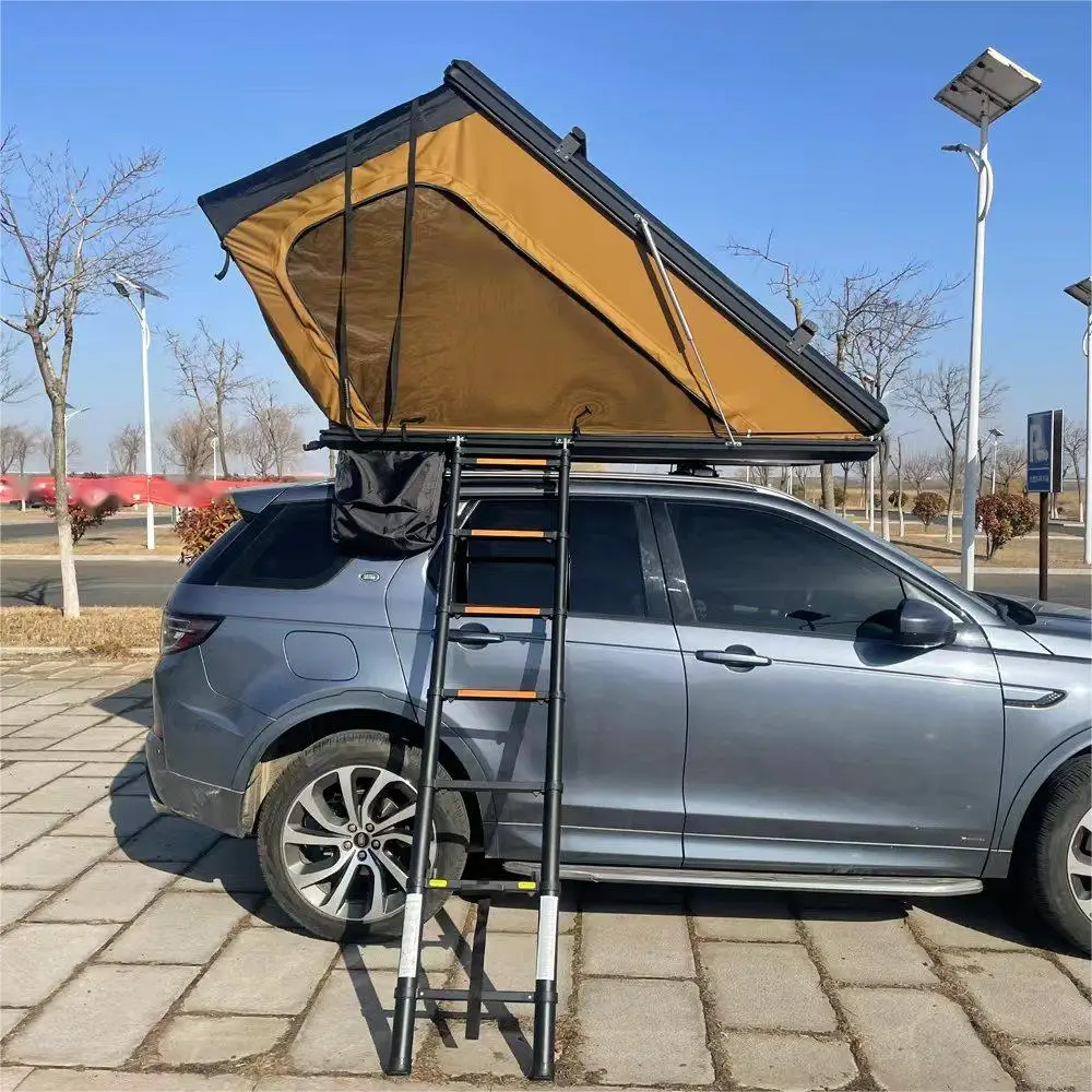 OEM Outdoor 1-3 Person Polycotton Waterproof 4x4 Off-road Travelling Foldable Car Truck Camping Soft Shell Roof Top Tent