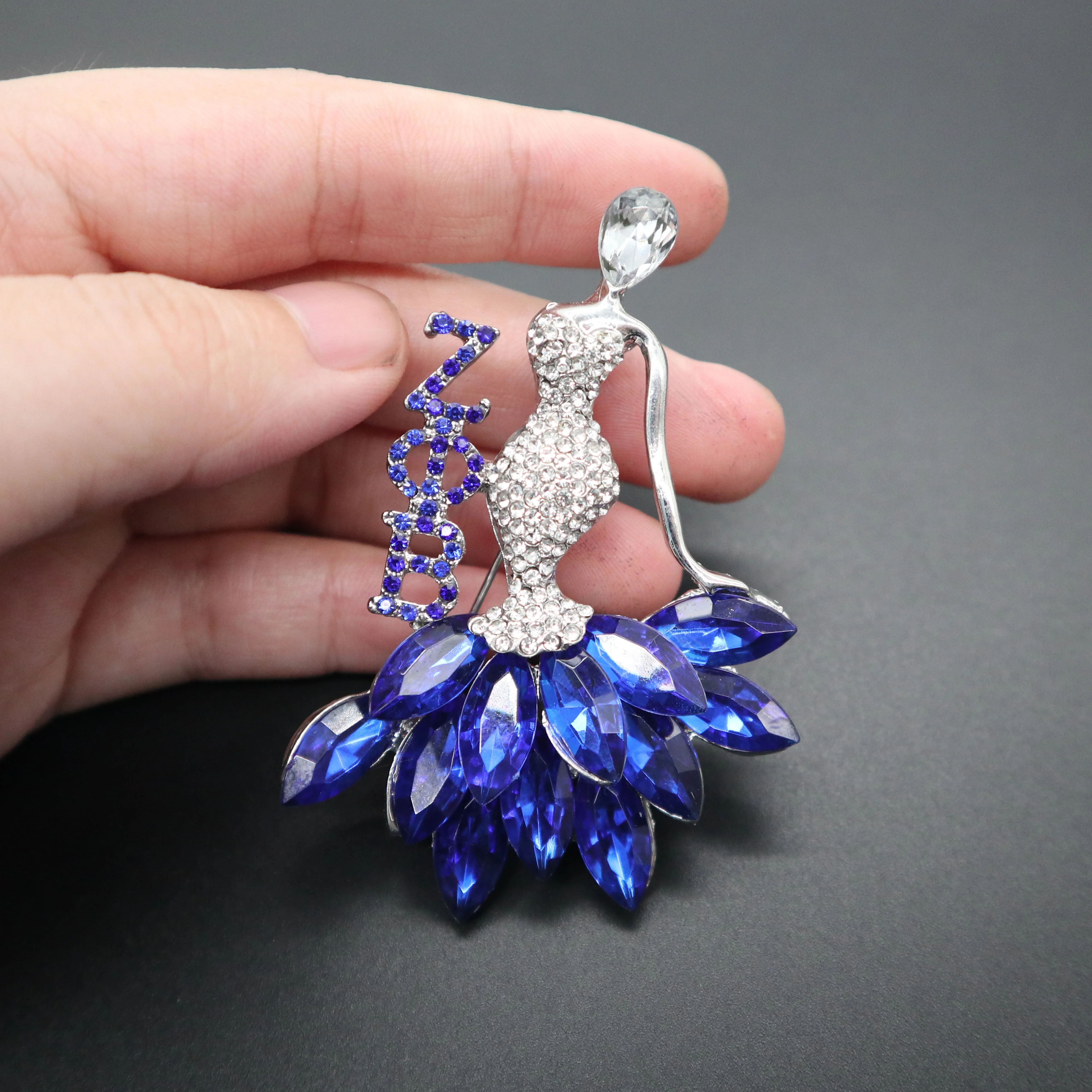 Custom Korea FLOWER LADIES PIN BROOCH Flower High Quality Brooch Pin Rhinestones Brooch Pins