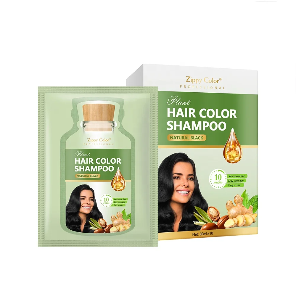 New Arrival Water Clear Black Hair Shampoo Fast Hair Black Dye Shampoo Private Label Customized Hair Dye Shampoo