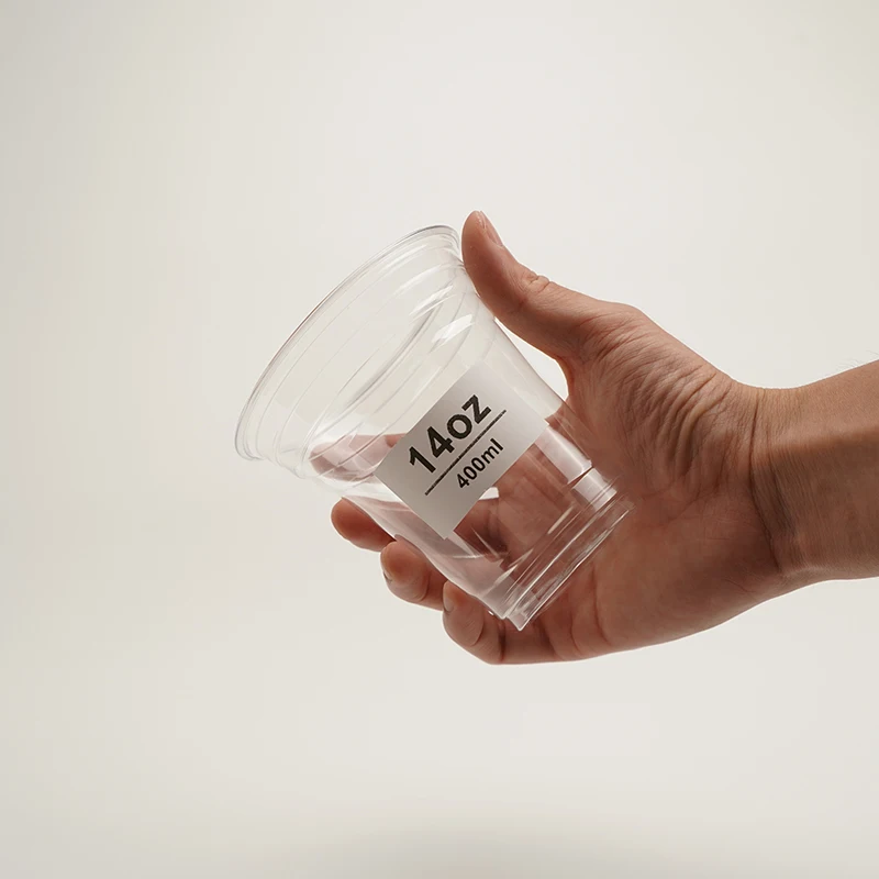 Logo Branded Print 12oz 16oz 24oz 32oz Sealable Coffee Juice Smoothie Clear PET Plastic Cup For Bubble Tea