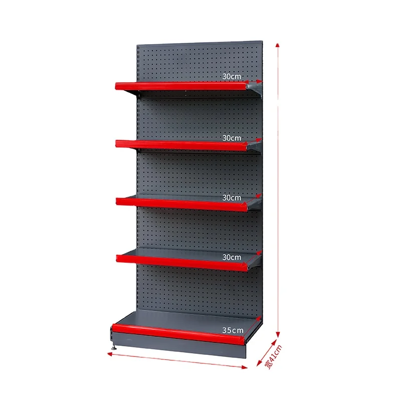 Leke 90*41*220 Single sided Super Market Shelves Gondola metal Supermarket display Shelving Retail Grocer Shop shelves