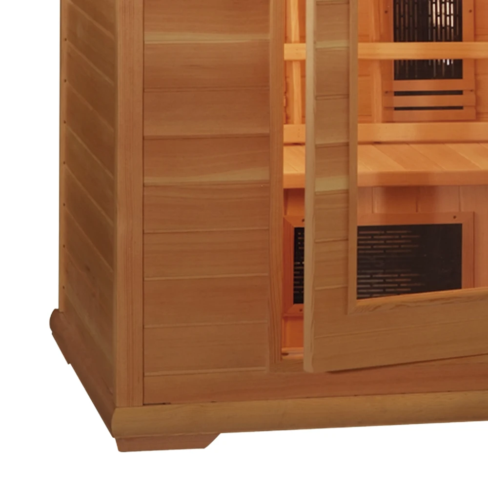 Solid Red Cedar & Spruce Outdoor Family Far Infrared Wooden Sauna Room Natural Infrared Sauna Cabin