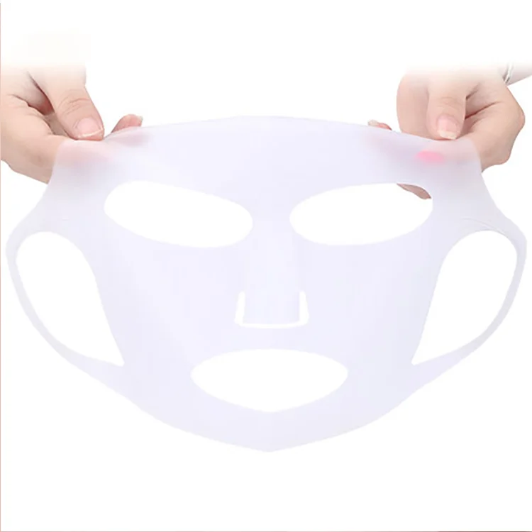 Reusable Face Mask Moisturizing Facial Mask Cover Beauty Face Tool Travel Pouch Included Silicone facial mask