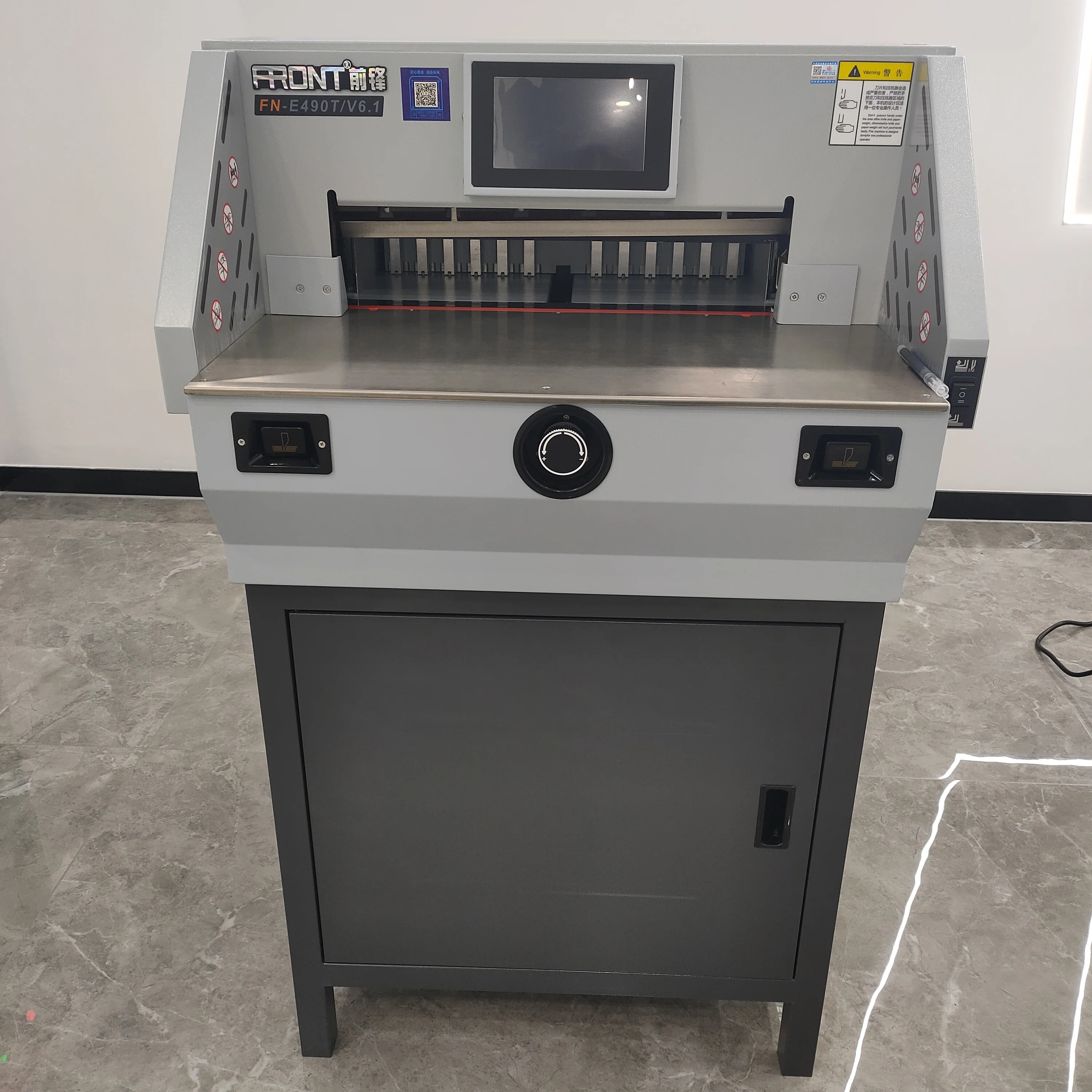 Автоматическая электрическая машина для резки бумаги FN- E490T с сенсорным экраном 7 incht