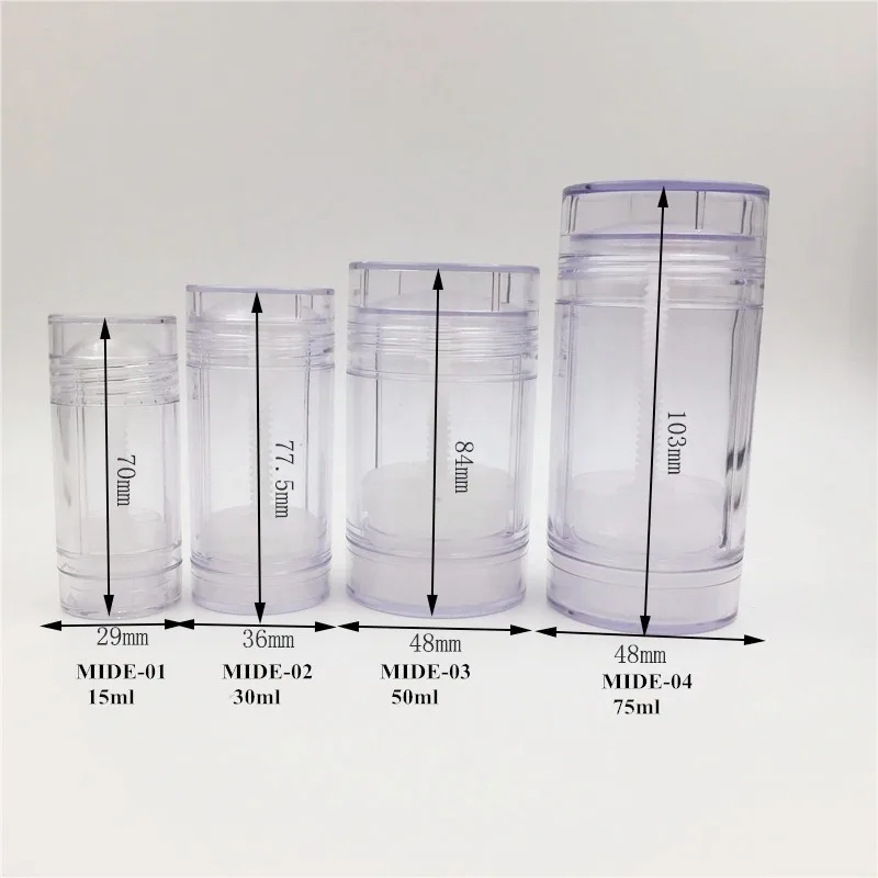 Cosmetic Packaging Private Label PCR Eco Empty 75g Round Roll On Bottle Container Cosmetic Packaging Deodorant Stick