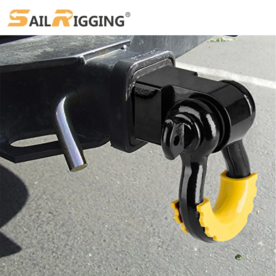 Heavy Duty Forged D Ring Trailer 4.75T 3/8' Screw Pin Anchor Shackle Galvanized Hitch Receiver Shackle