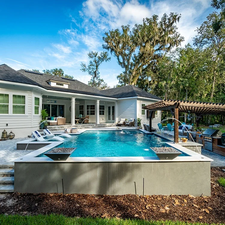 100cm Corten Steel Fire Pit Outdoor Propane Vented Gas Space Fireplace Heaters Water Fire Bowl for Swimming Pool