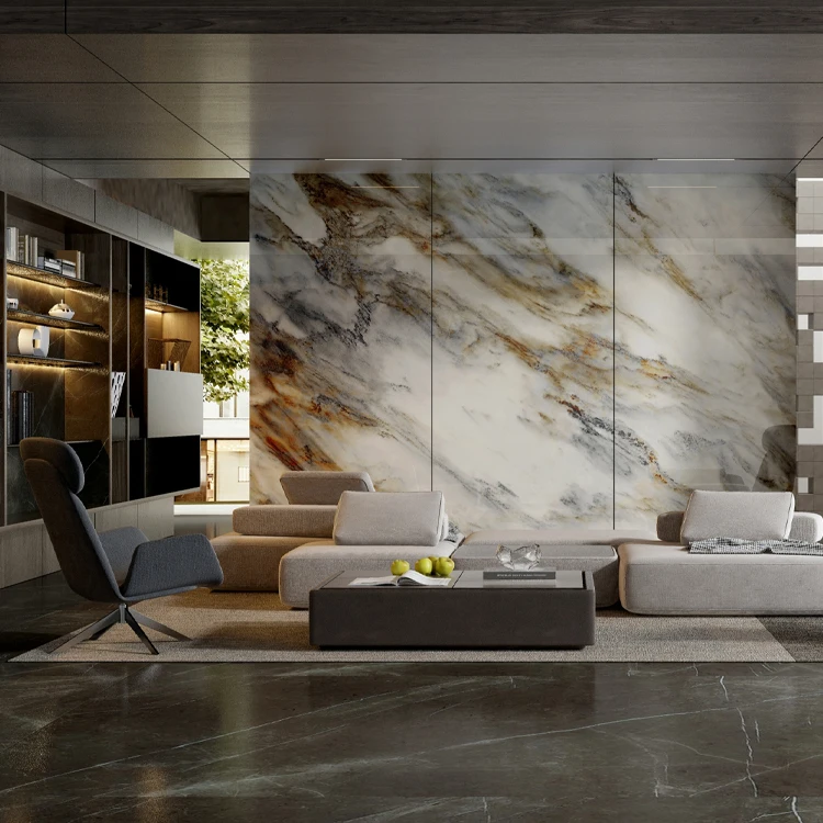 1200x2400 Итальянская Плитка calacatta золотой мраморный спеченный камень большая плитка для пола настенная лестница столовый стол белая мраморная