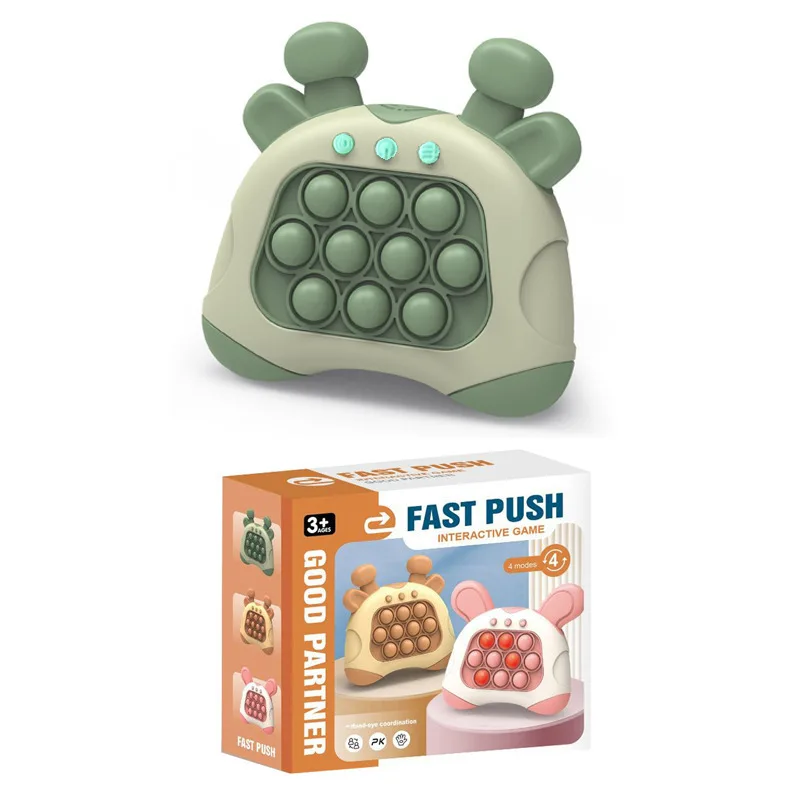 Quick Push Machine Console Game Silicone Training Cartoon Rabbit Astronauts Quick Push Push Pop It Game