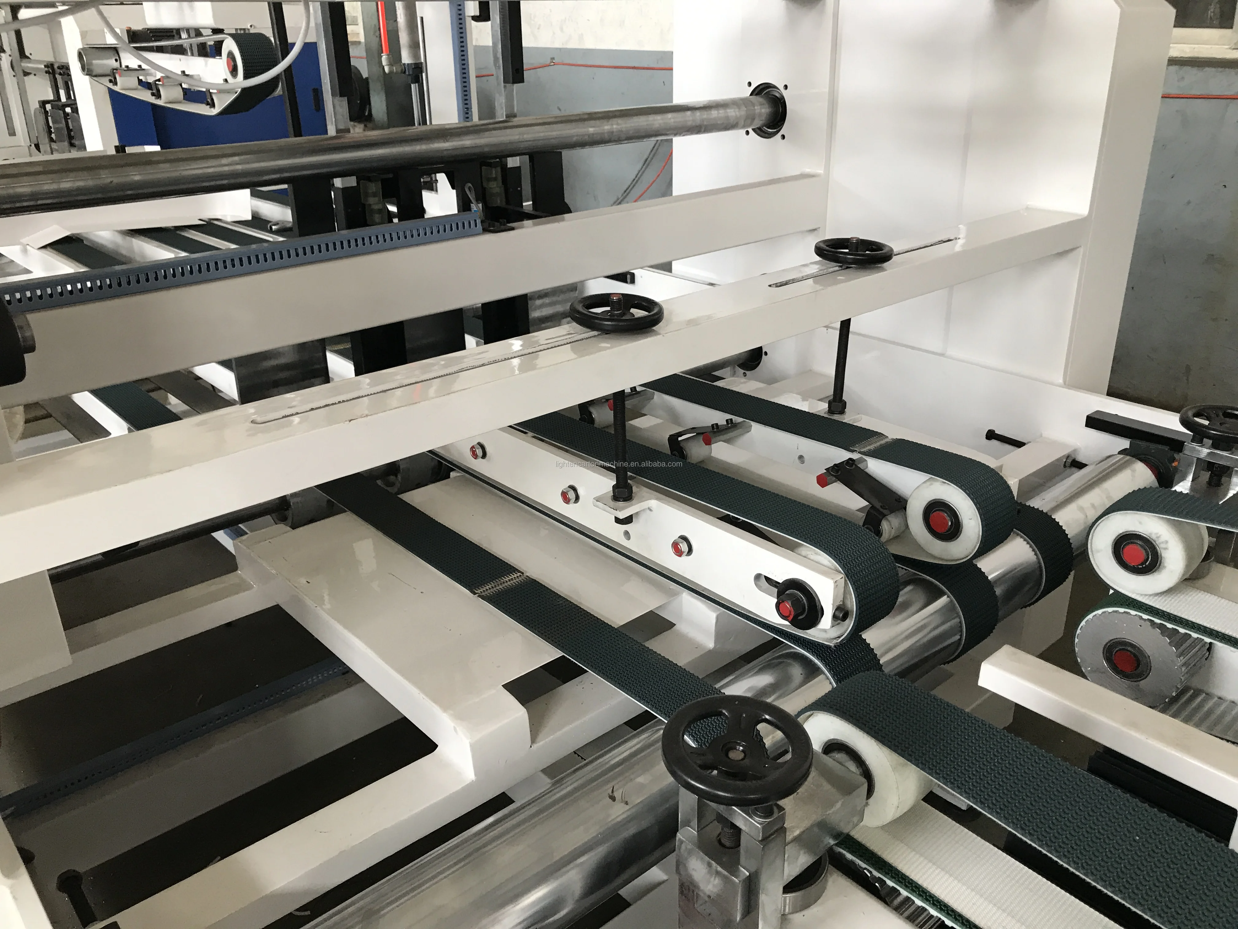 Automatic Corrugated Cardboard Carton Box Folding Gluing Machine For Carton Box Folder Gluer Machine