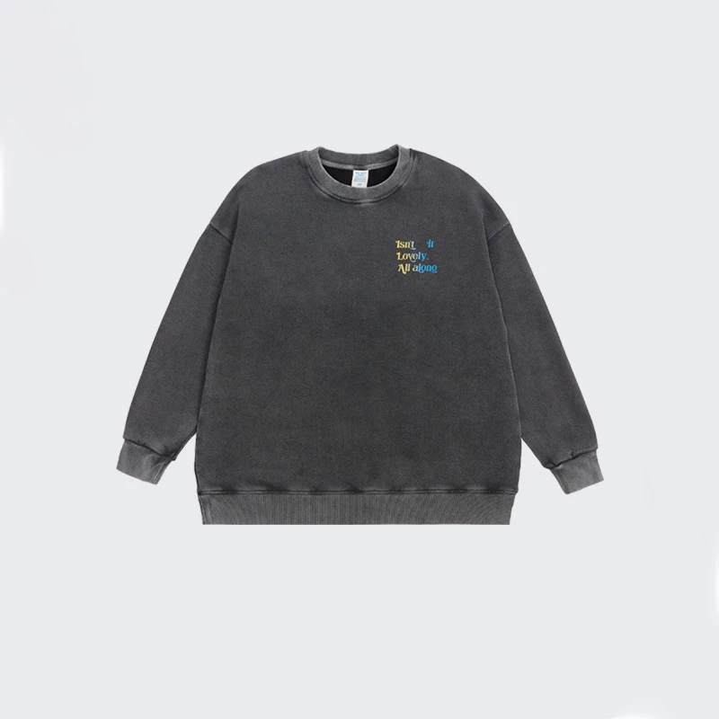 Wholesale Custom Gradient Printed Sweatshirts Unisex Oversized Pullover Crewneck Sweatshirt Men