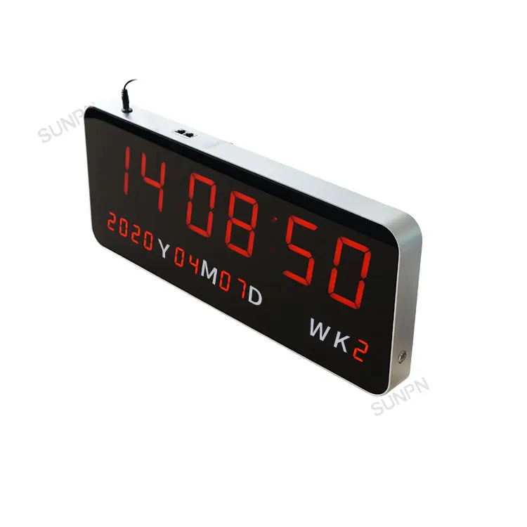 ntp time server system wall mounted ntp led digital clock for hospital school theater