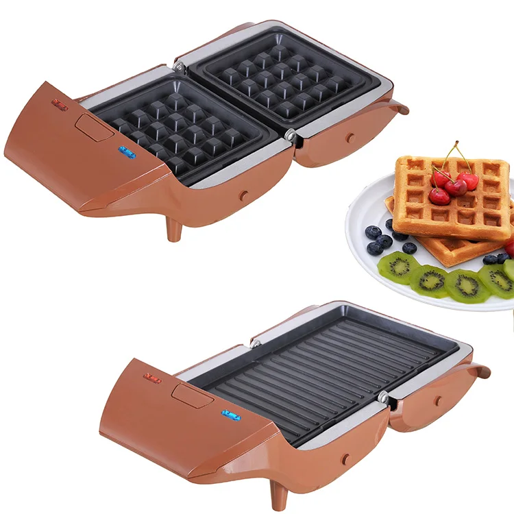 Hot Sale Health Breakfast Fast Heating Mini Maker Waffle Easy Cleaning Egg brown Belgian Waffle Maker 600W For Home Use